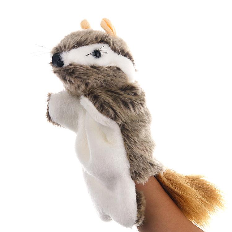 Stuffed Toy Puppet Animal Squirrel Family Doll Props
