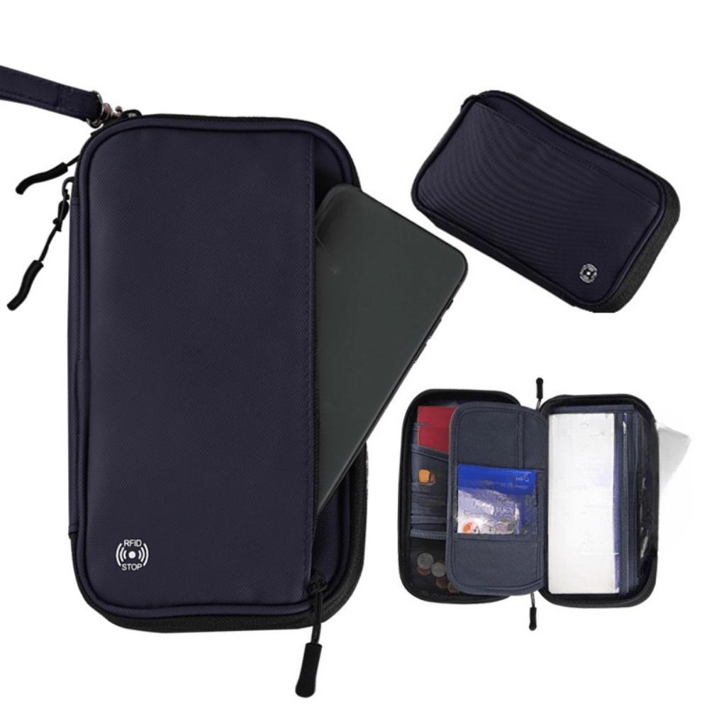 New multi-functional storage card bag, overseas travel, portable ID bag, RFID waterproof multi-card neck passport bag
