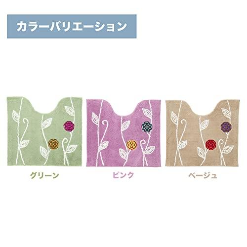 OKA Etoff Regular Toilet Mat, Approx. 57cm X 62cm, Beige (Washable, Stylish, Wide, Scandinavian Design)