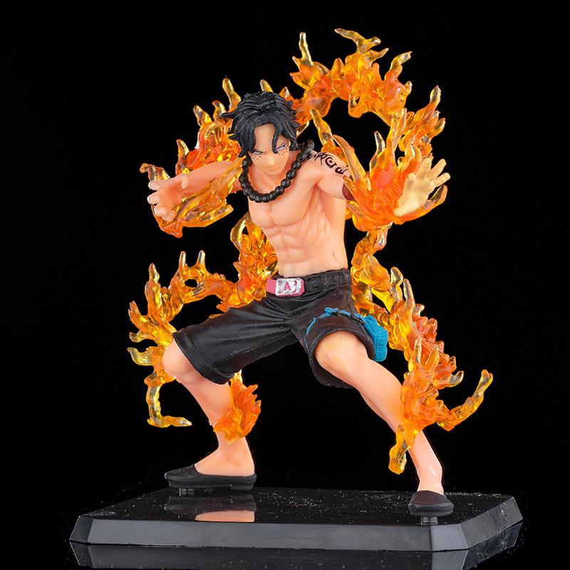 ONE PIECE Fire Fist Luffy Ace Ghost Slash Sauron Devil Wind Leg Sanji Anime Figure Peripheral Model Knickknack