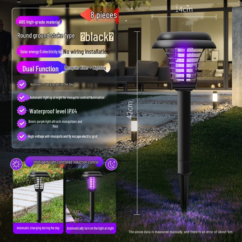 Waterproof Outdoor Solar Mosquito & Insect Killer Lamp for Gardens and Lawns