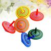 LIOOBO Hand Crank Wooden Spinning Handstand Fun Educational Set of 12 Tops, Tops, Tops, Kids' Toys, (Random Colors)