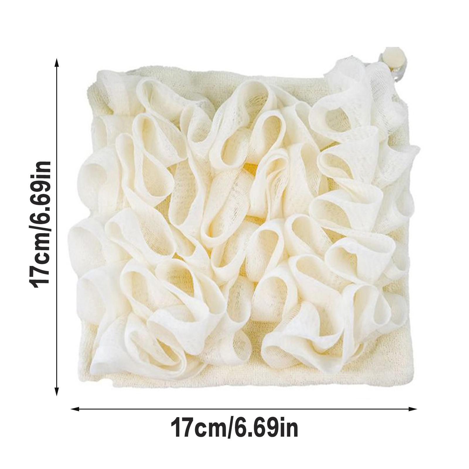 

17*17cm Cleaning Sponge Shower Bath Mesh Sponge Ball Exfoliating Bath Sponge Mesh Balls for Body Washing бежевый