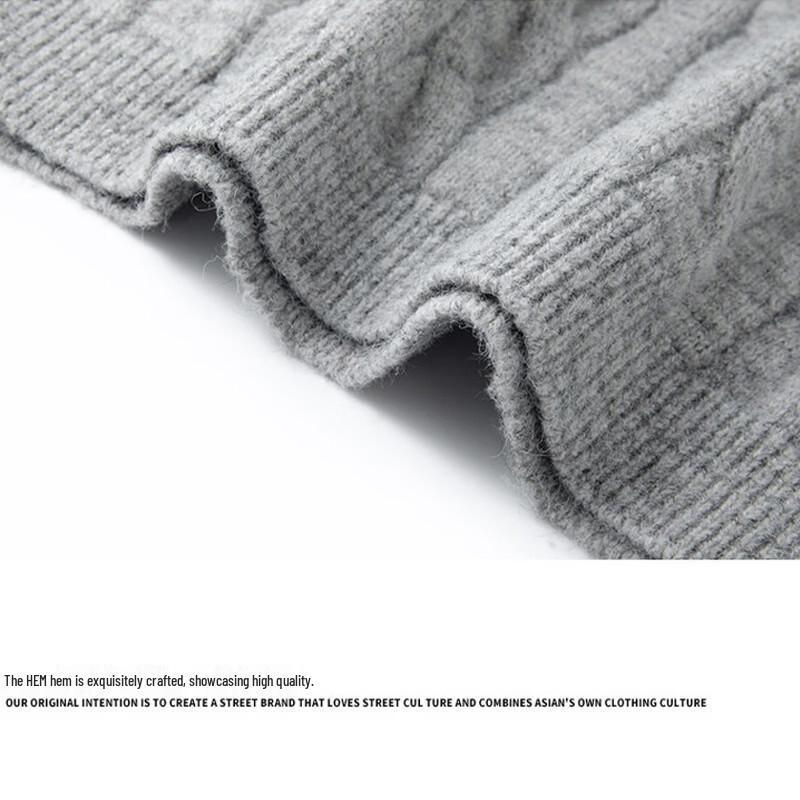 Mark Fairwhale Men's Cable Knit Half-Zip Sweater