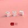 S999 Sterling Silver Square Spacer Beads for DIY Crystal Bracelets, Necklaces & Weaving.