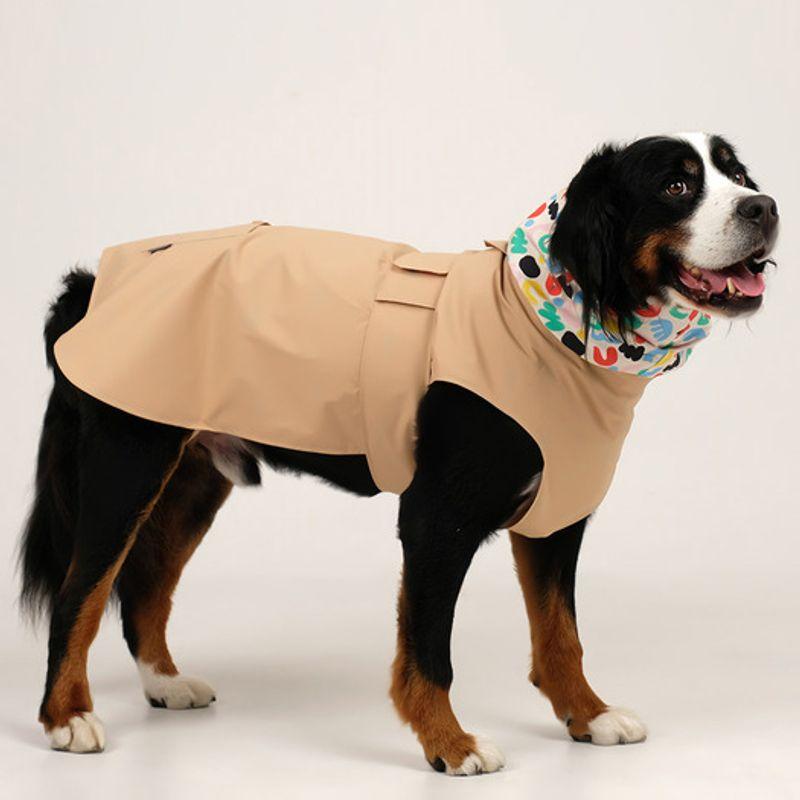 ANGEL DOG Premium Trench Puppy Raincoat Beige