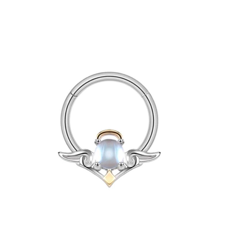 Stainless Steel Bee Nose Ring Seamless Ring Nose Droplet Oil Bee Ear Cartilage Puncture