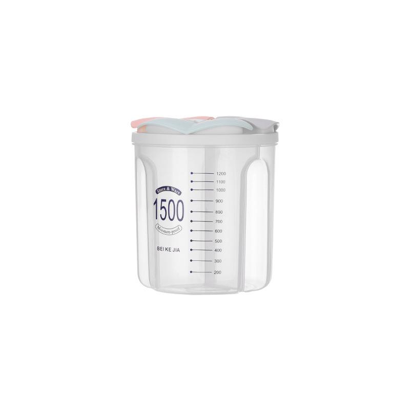 Five-Grain Plastic Storage Jar with Divided Sections for Cereals, Beans, and Legumes