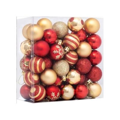 Christmas Ornaments 4cm Plastic Ball Pendants Christmas Tree Pendant Red Gold Silver Green 70 Pieces ABS Plastic Christmas Balls