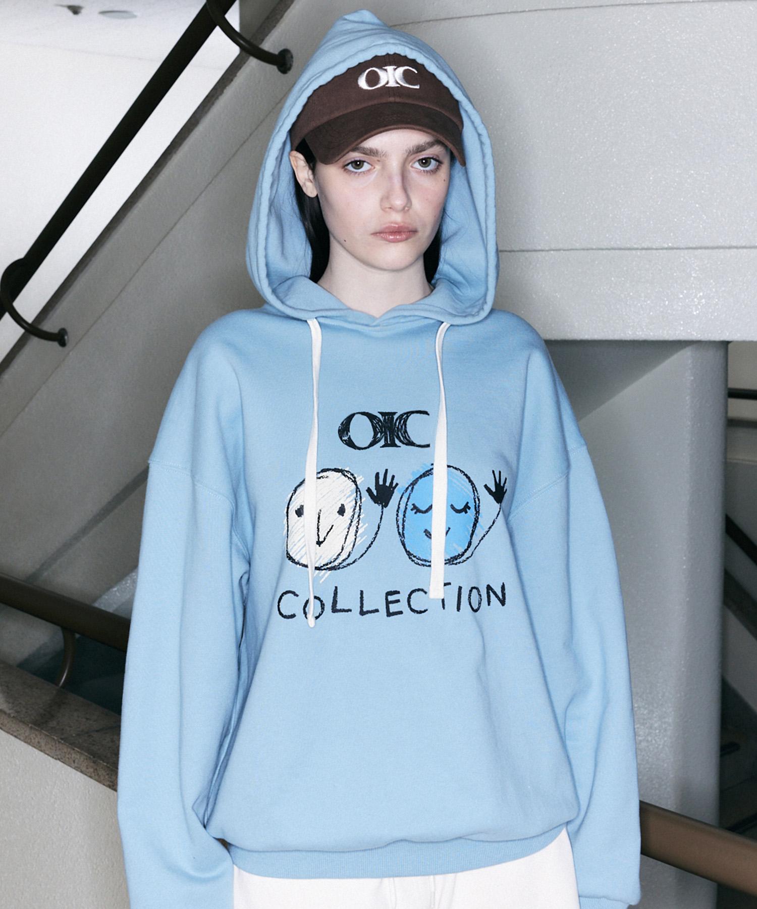 Oioi Collection Hello Duo Hoodie [Sky Blue] S