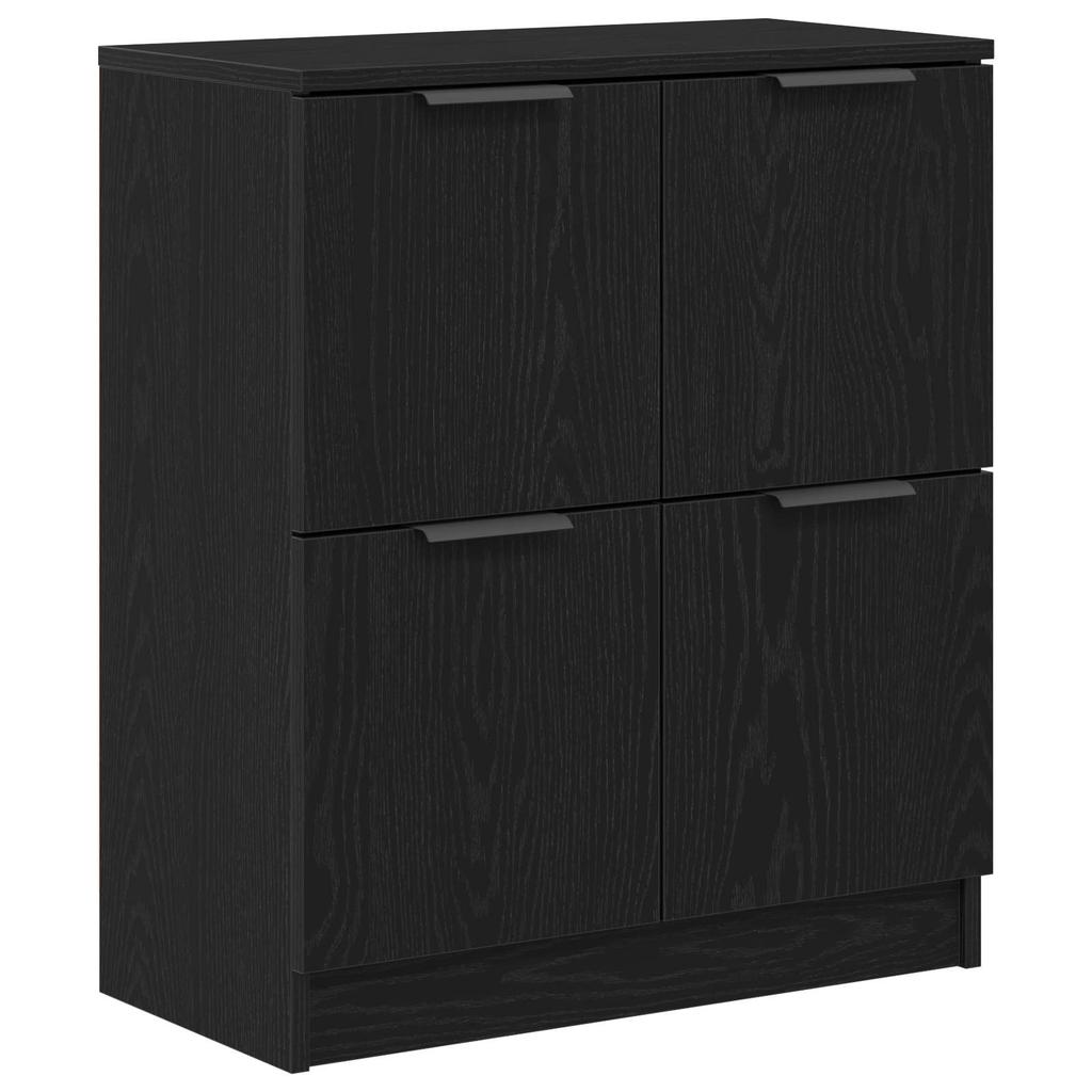Sideboard 2 pcs Black Oak Effect 60 x 30 x 70 cm