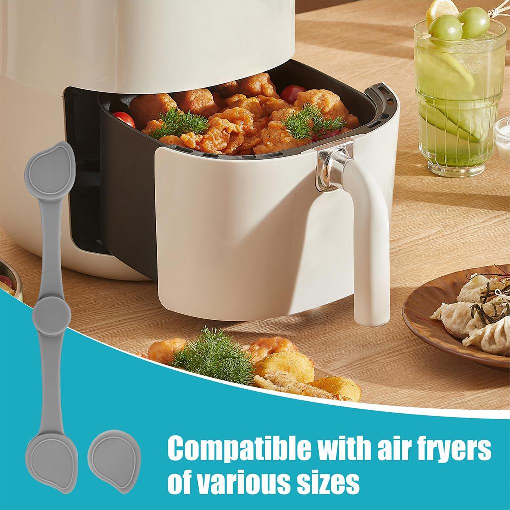 4PCS/SETAir Fryer Magnet Silicone Buckle for Holding Down Air Fryer Parchment Paper Lock Disposable Liners Prevent Paper To Burn