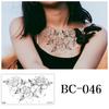 Waterproof Sexy Floral Tattoo Stickers for Chest & Clavicle