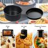 10Pc Air Fryer Accessories Set Food-grade Air Fryer Accessories with Cake Basket Pizza Pan Stainless Steel Skewer Rack Oil Brush