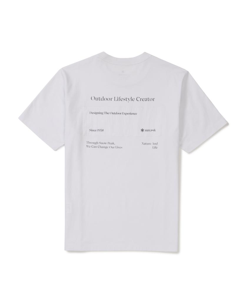 SNOWPEAK APPAREL Aerocool Lettering Woven Patch Short Sleeve T-Shirt (S26Mmfts22) White