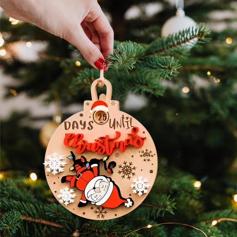 Till Christmas Countdown Onaments Smooth Rotating Decor Christmas Decorations Calendar Sign For Adults Teens Women New Year Home