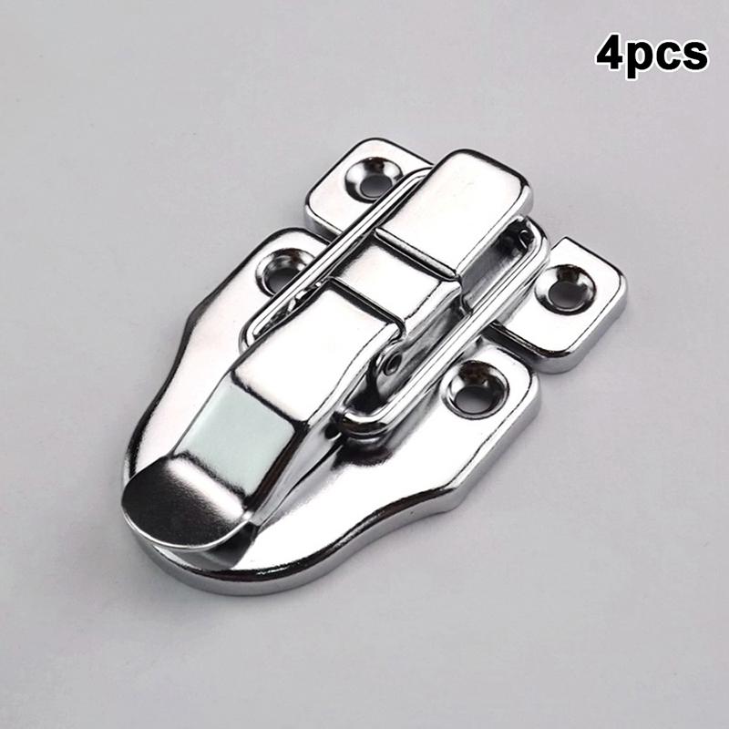 4Pcs Vintage Jewelry Wood Box Hasps Drawer Latches Decorative Suitcases Hasp Latch Buckle Clasp Furniture Hardware