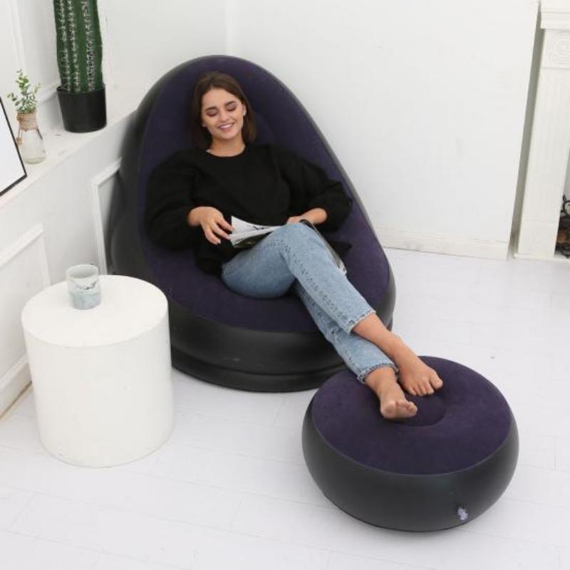 Fashion Product 1 Set Inflatable Sofa Wear Resistant Lunch Break Lounge Couch Set