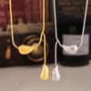 European & American Tassel Water Drop Necklace - Light Luxury Layered Design In Titanium Steel with 18K Gold Plating