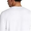 Under Armour Johnson Series Authentic Solid Color Crew Neck Long Sleeve T-Shirt Men Tops White 1386871-100