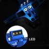 Motorcycle License Plate Bracket with LED Lights Licence Plate Holder Aluminum Alloy Universal Gold