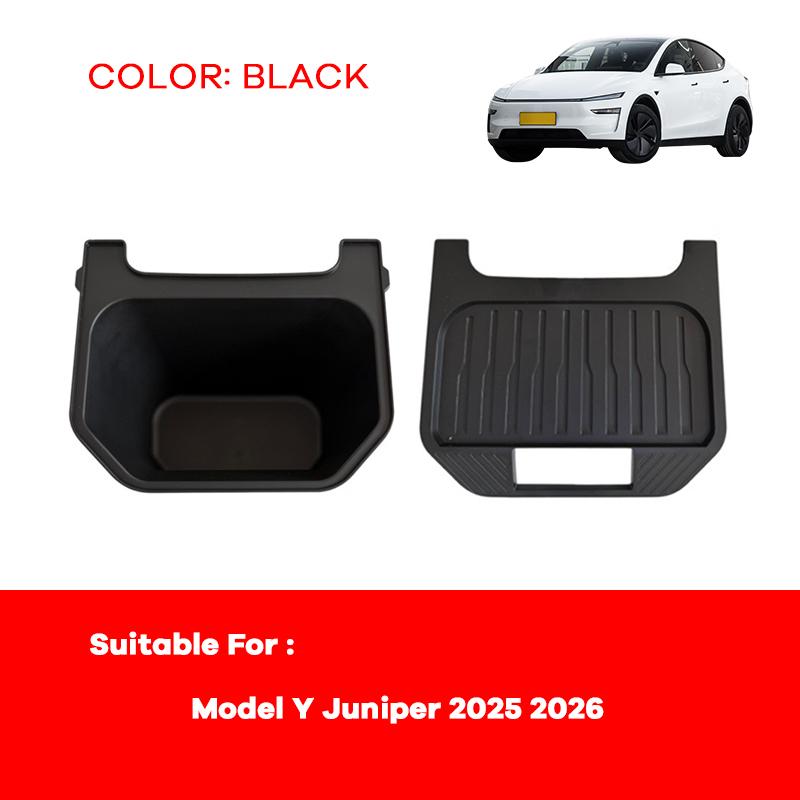 Rear Seat Storage Box For Tesla Model Y Juniper Organizer Center Console Bins Backseat Trash Can Garbage Accessories