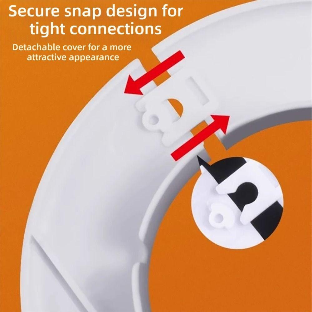 New Splittable Wall Hole Decorative Cover Self-adhesive White Wall Split Flange Round Hole Decor Plumbing Floor Ceiling