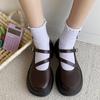 Mary Jane Women's Leather Shoes - 2023 Spring/Summer, Versatile Academy Style, Thick Sole, Low-Cut, Comfortable