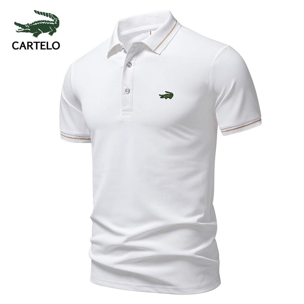CARTELO 2025 Summer New Sport Casual Embroidered Lapel T-shirt Moisture Wicking and Sweat Wicking Plus-size Polo Shirt