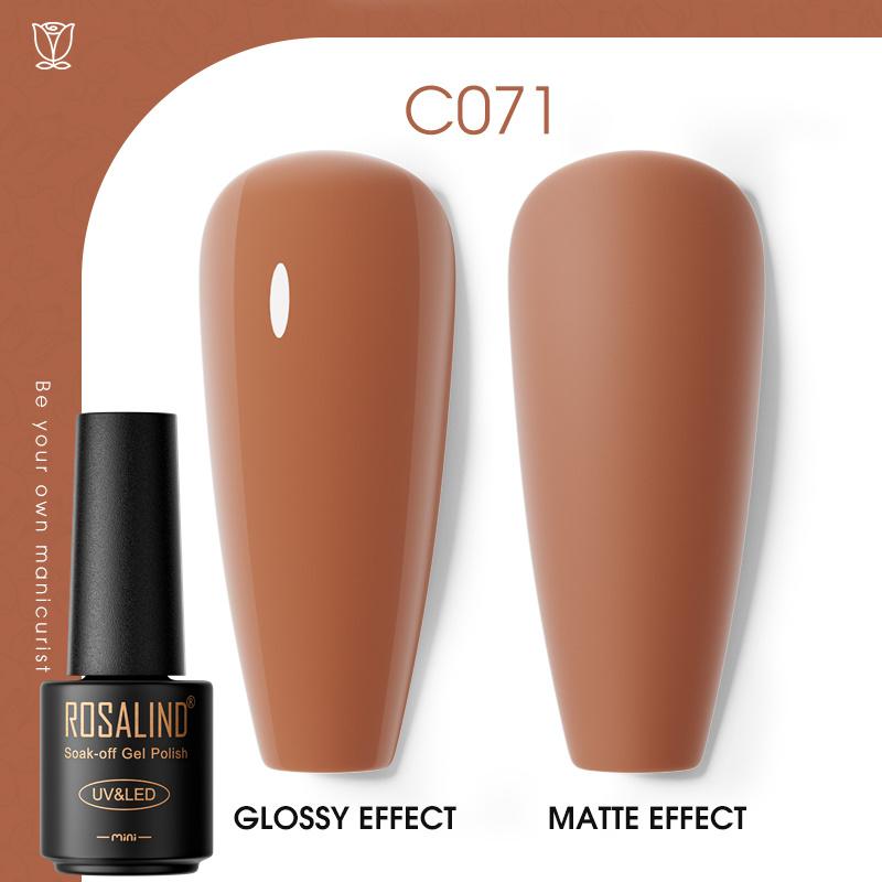 ROSALIND Laser Top Coat Gel Nail Polish Bright Semi Permanent Soak Off UV Multicolor Nail Polish Gel Varnish Hybrid For Nail Art Design LED/UV Lamp