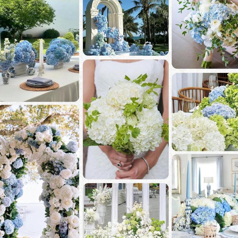 1PCS Artificial Hydrangea, Fake Hydrangea, Faux Plant, Spring Decoration, High-Quality Artificial Flower For DIY Wedding Bouquets, Parties, Home