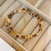 Nanhong Agate Necklace Women'S Pearl Neck Chain High-End Retro Natural Stone Collarbone Chain