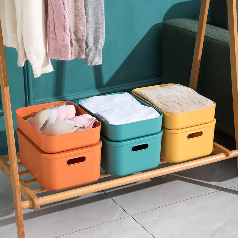 Colorful Macaron Storage Box Set - Dustproof Organizer for Bathroom, Bedroom, Cosmetics, Toys & More (5 Pieces)