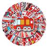 50pcs Waterproof Fire Truck Stickers for Suitcases, Scooters, Laptops & Tablets - Cartoon Decoration