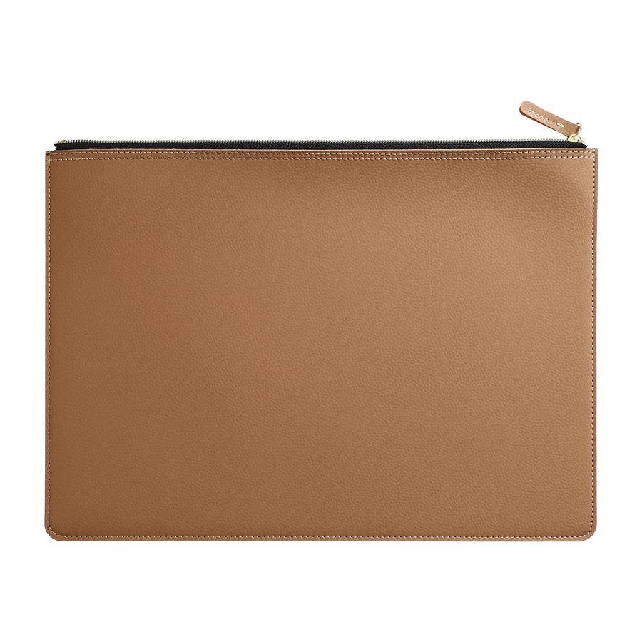 A4 Leather Zipper Bag in Multiple Colors Business Briefcase PU Document Bag for Professional Use