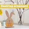Easter Bunny 3D Figurine Painted Desktop Decoration