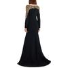 Elegant Grand Banquet Gown 2026: Mesh Splicing, Heavy Beading, Rhinestone Inlaid Long Dress
