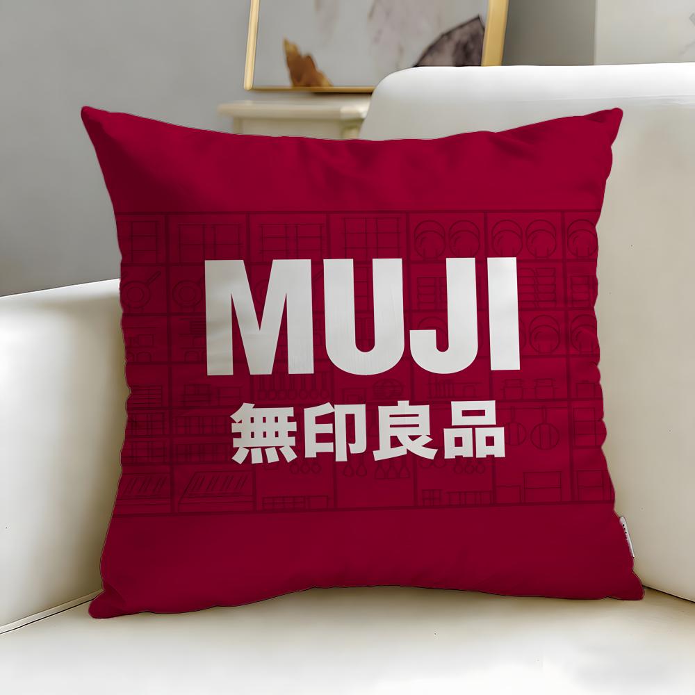classic lifestyle brand MUJI Cushion Cover Soft & Easy-Wash Pillow Case – Versatile for Couch, Bed, Travel and Office
