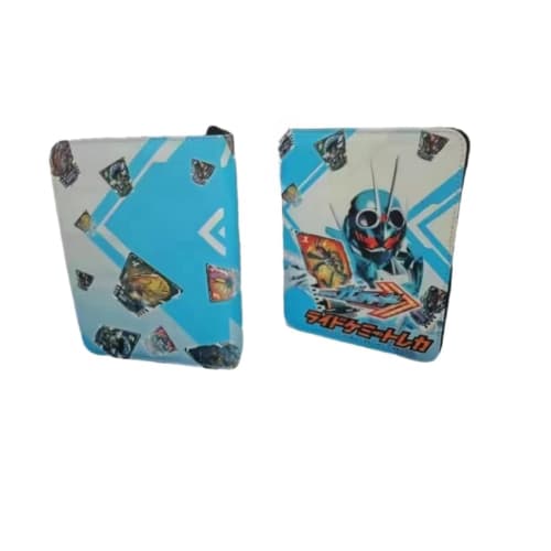 Kamen Rider Gatchard Card File, Card Storage Bag, Storage Box, 4 Pockets, Holds 400 Cards, PU Shell, Gift for Kids, Card Collector, Moe Gift (B)