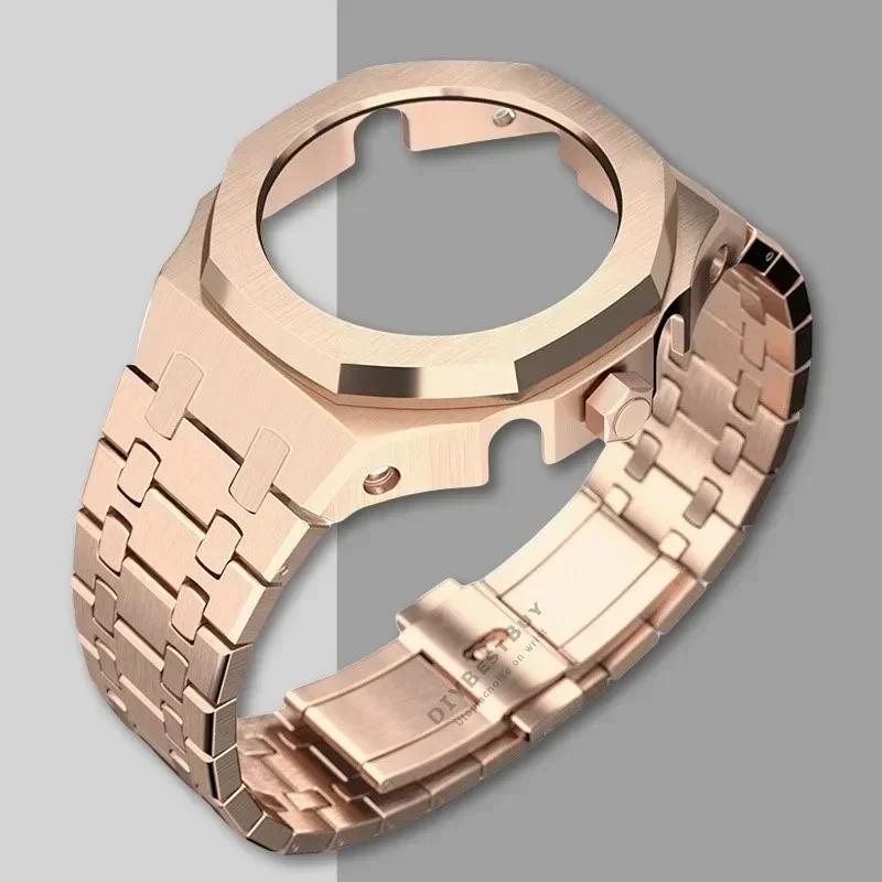 Mod Kit GEN5 GA2100 Metal Bezel for G shock Casioak Modification 4th Generation Rubber&Steel Watch Case Strap GA-B2100 2110