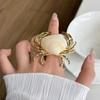 Adjustable Ocean Animal Jewelry Sparkly Shell Ring Unique Crab Ring  Gift
