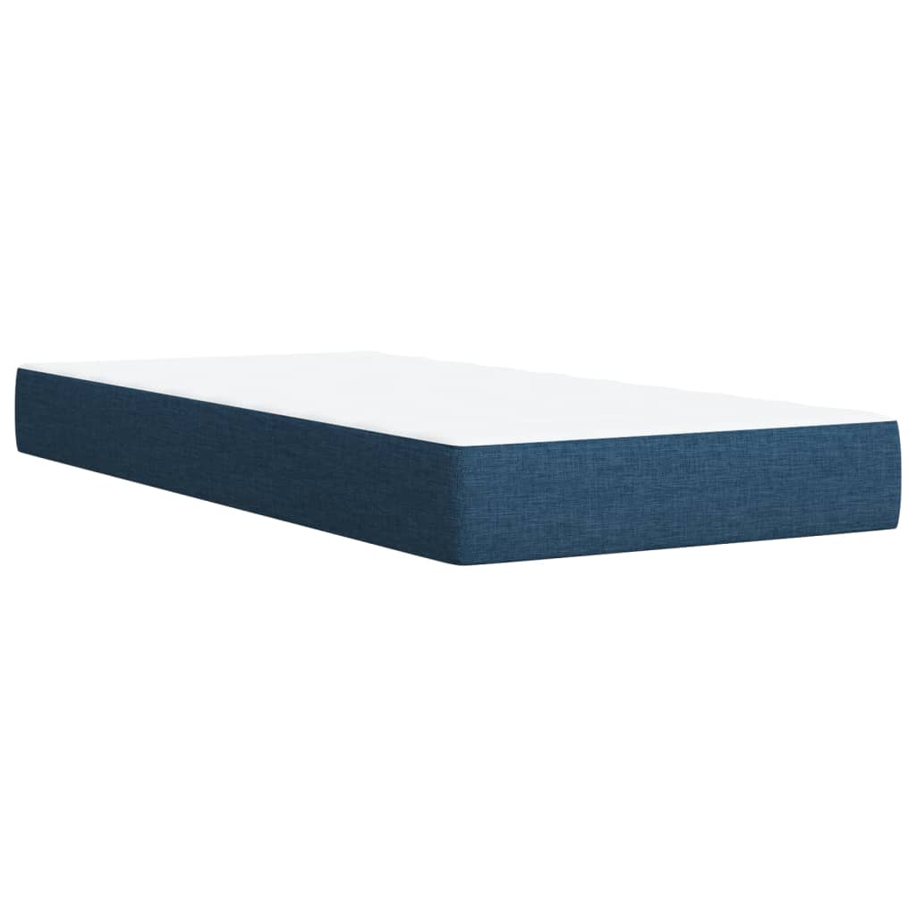 Box Spring Bed with Mattress Blue 100 x 200 cm Fabric