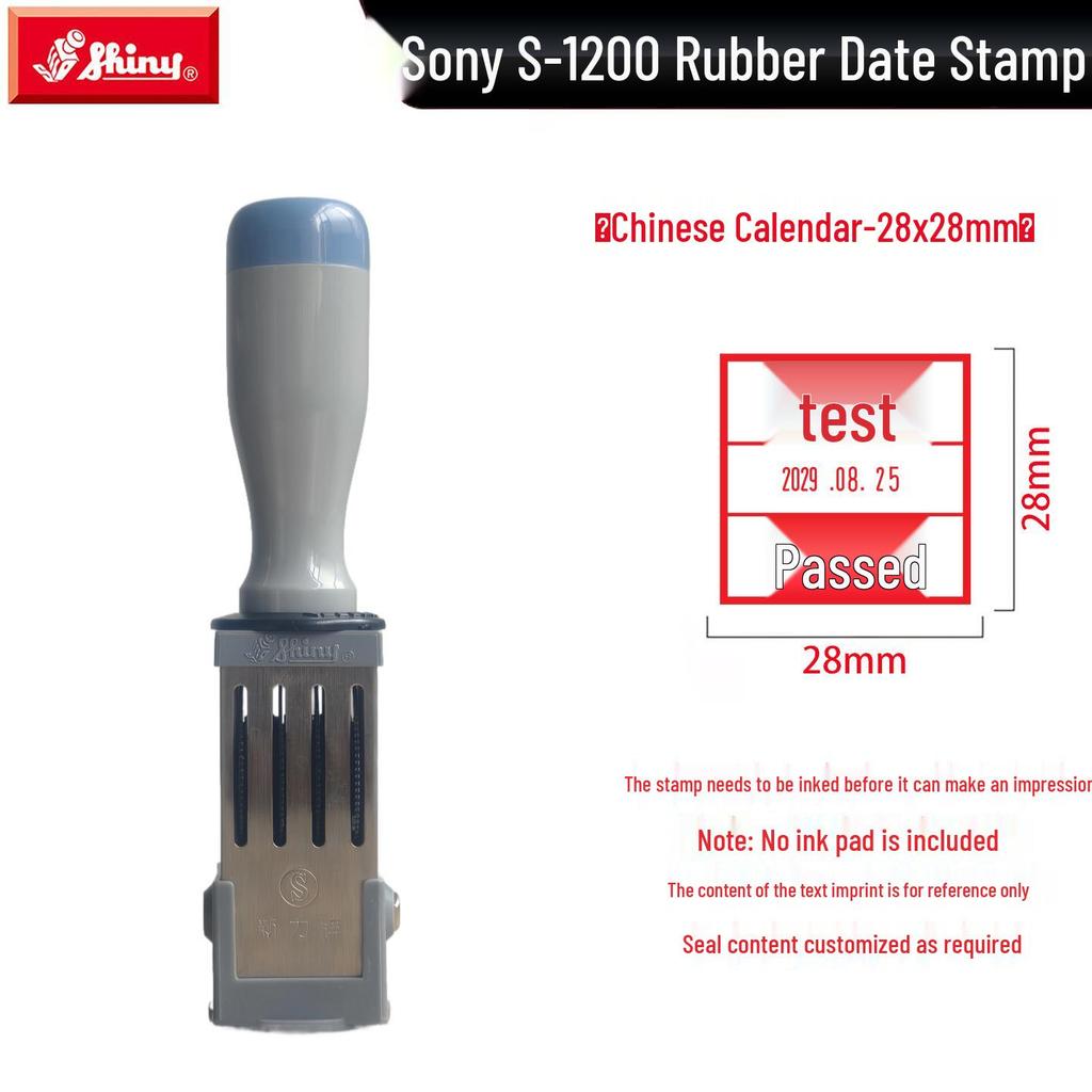 Adjustable Date & Custom Name Rubber Stamp - Shiny Dial, Personalized & Handmade Engraving