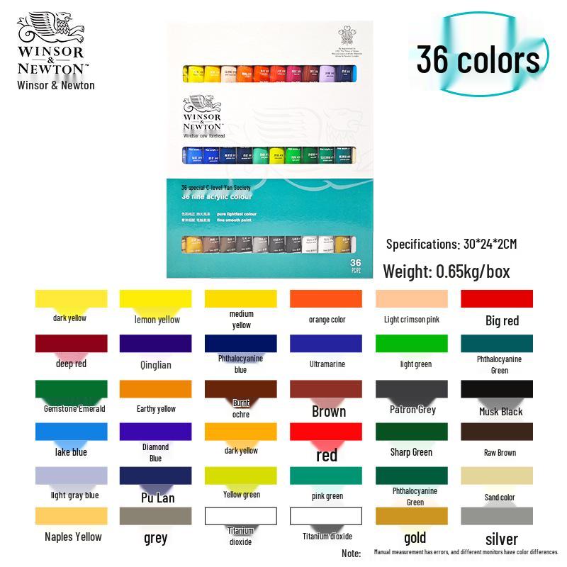 Winsor & Newton 12-Color Waterproof Acrylic Paint Set for DIY Stone, Textile & Wall Painting