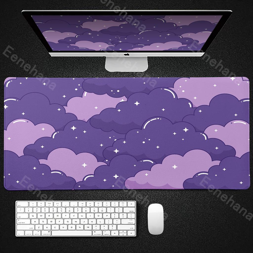 Light Pink Skyscape Mouse Pad Cute Aesthetic Xxl Kawaii Clouds Women Desk Pads Anime Pc Gamer Computer Mat Office Rubber Carpets