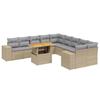 VidaXL Garden Lounge Set with Cushions 11 Pcs, Patio Sofas, Patio Furniture Set, Outdoor Furniture, Beige 3272830