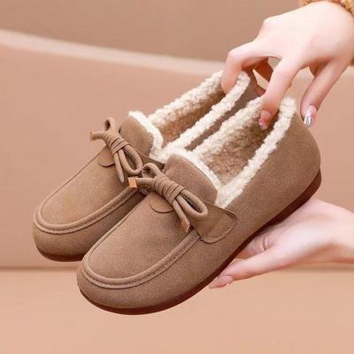 New Cotton Shoes Women's Winter Velvet Warm Doudou Shoes Fashion Versatile Shoes Non-slip Soft-soled Cotton Boots Thickened
