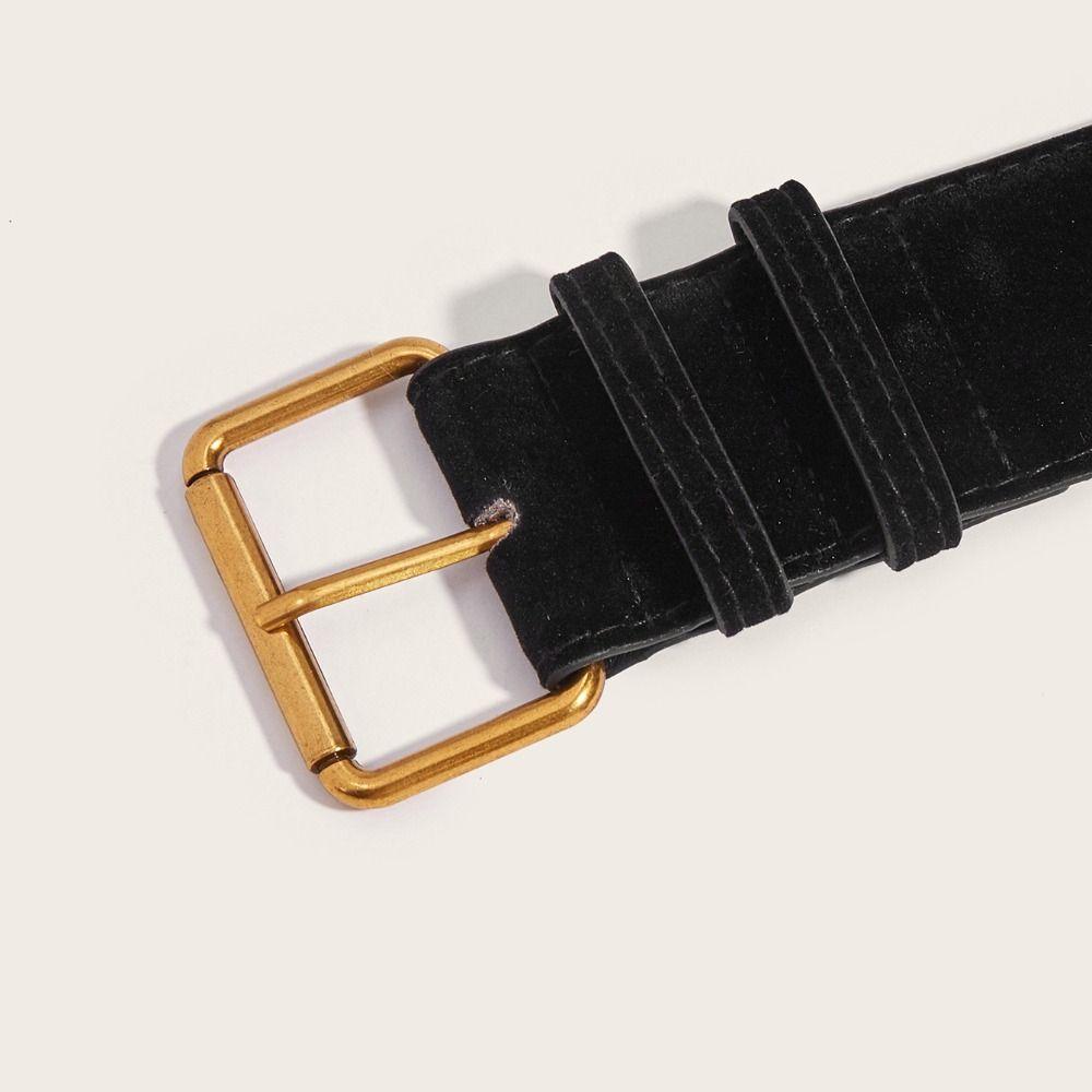 Trendy Suede Leather Wide Belt Casual Business Waist Strap Pin Buckle Waistband  Gifts
