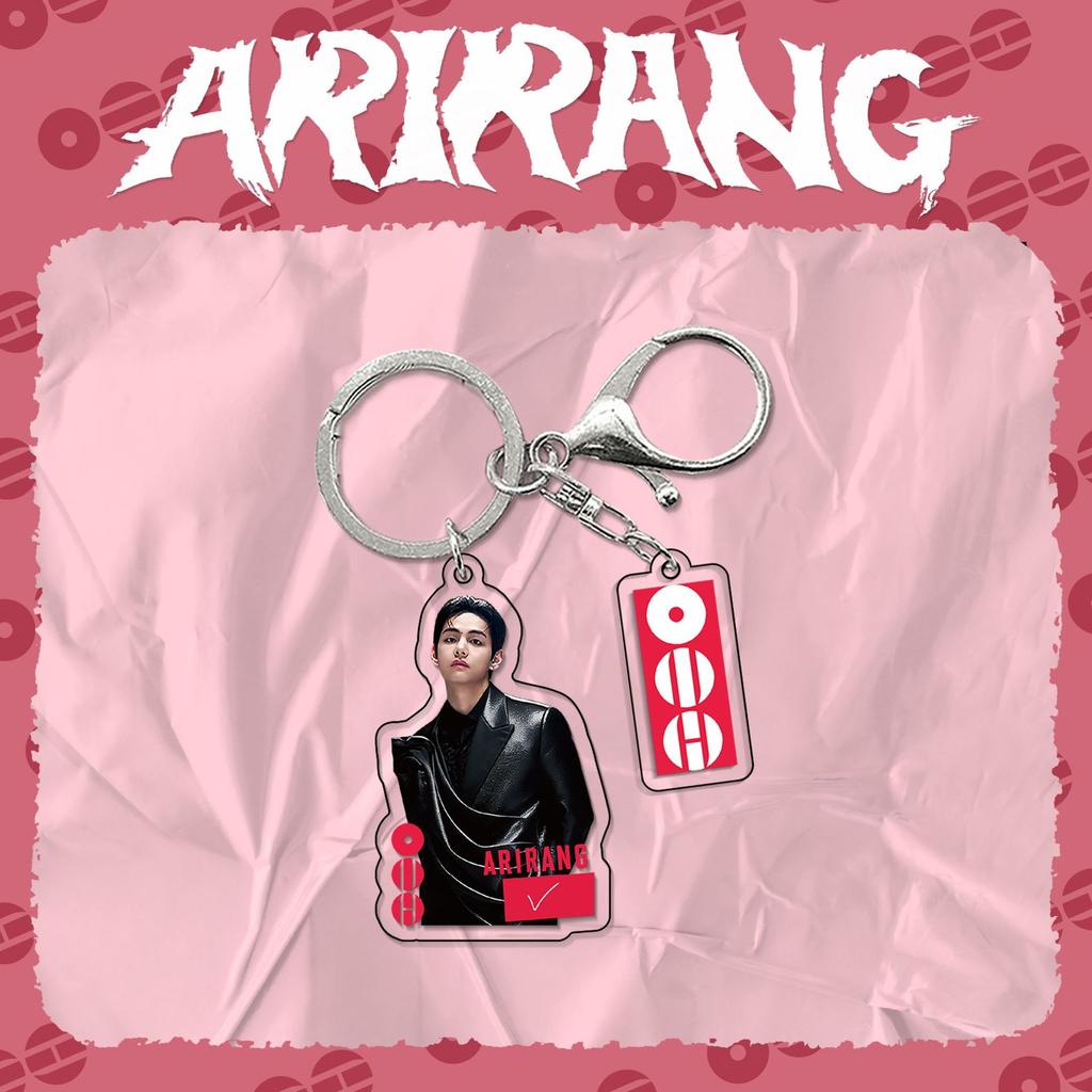 BTS Arirang World Tour Acrylic Keychain, Bangtan Boys Suit Style Member & Group Charm with Logo Tag, Kpop ARMY Fans Bag Accessory
