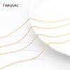 Multi Styles 14K Gold Plated Brass Necklace Chain Bulk for Jewelry Making Findings,DIY Jewelry Making Components Wholesale